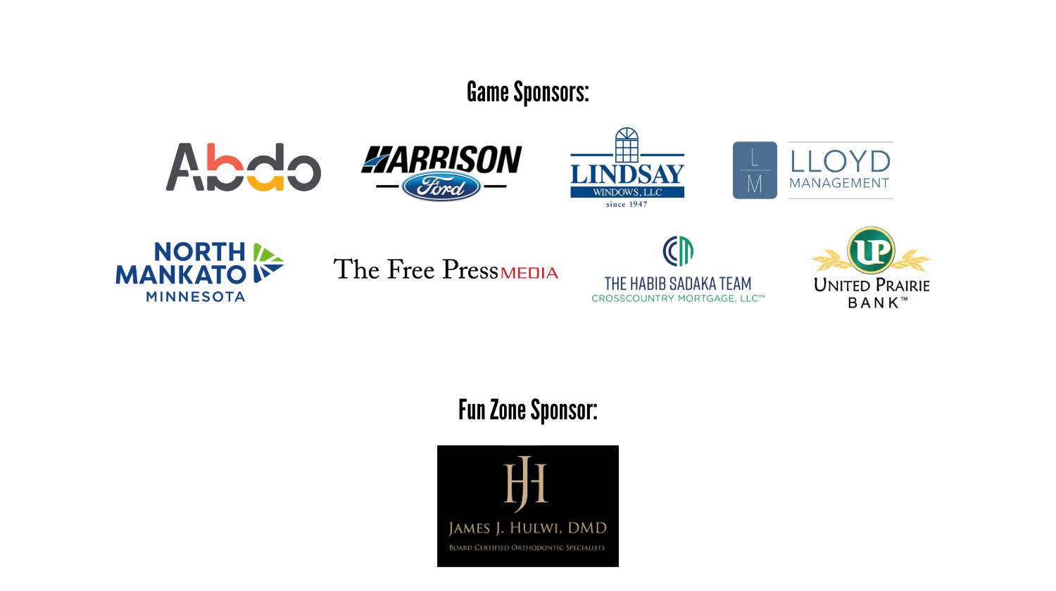 List of Sponsors for the Men's Event