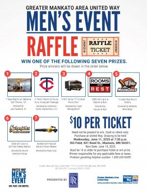 Men's Event raffle flyer