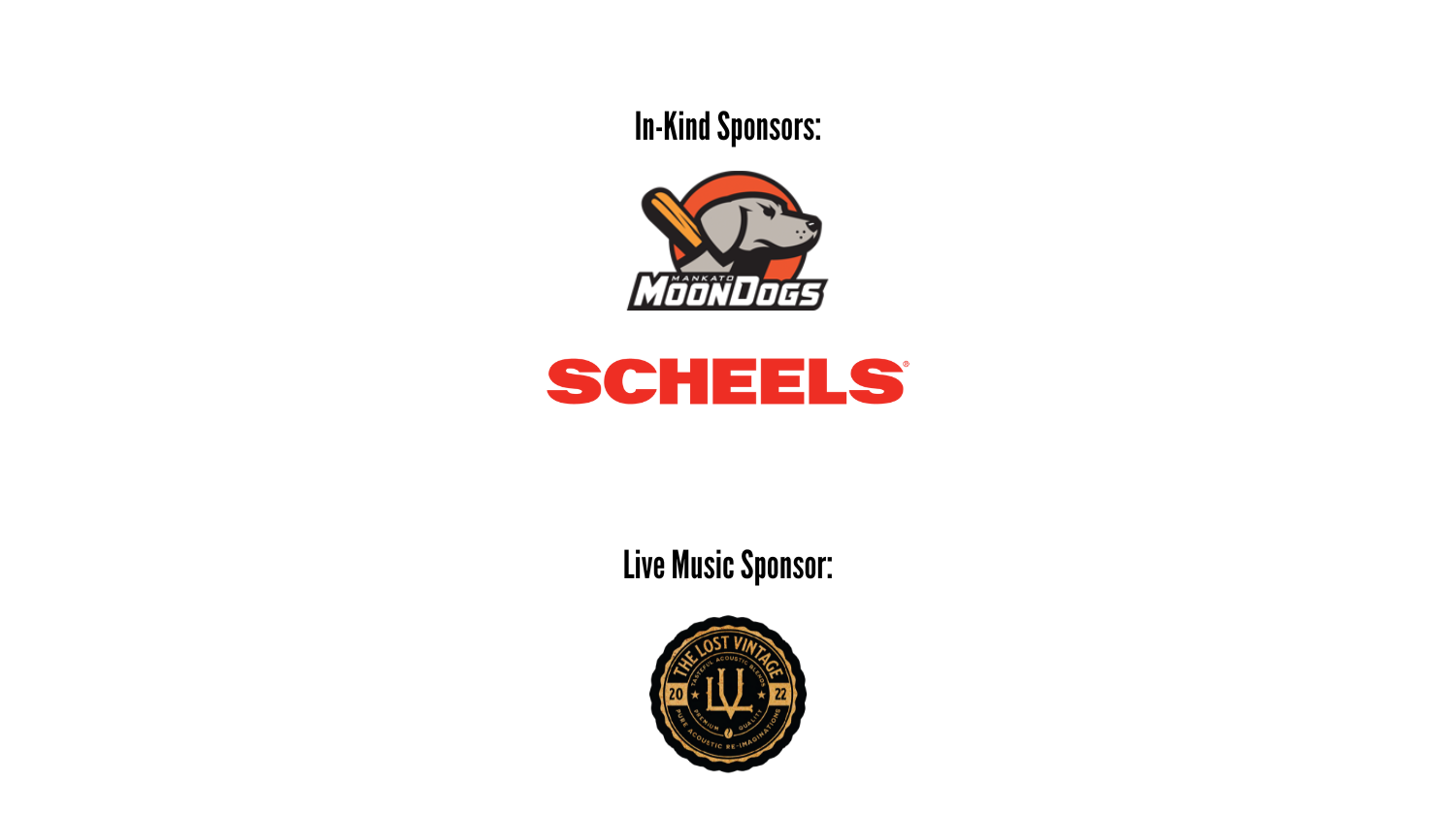 List of Sponsors for the Men's Event