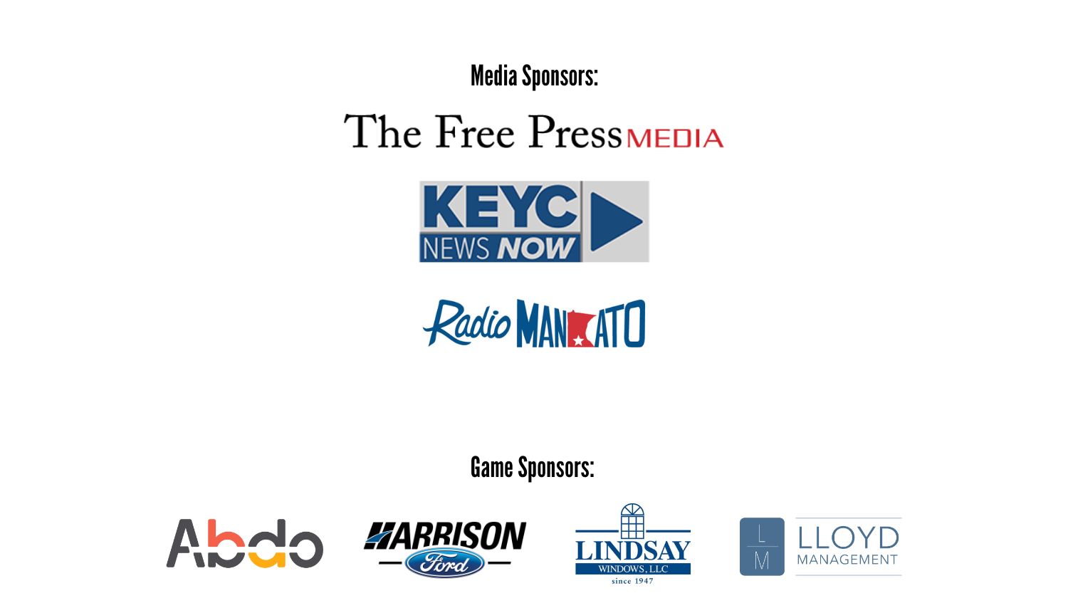 List of Sponsors for the Men's Event