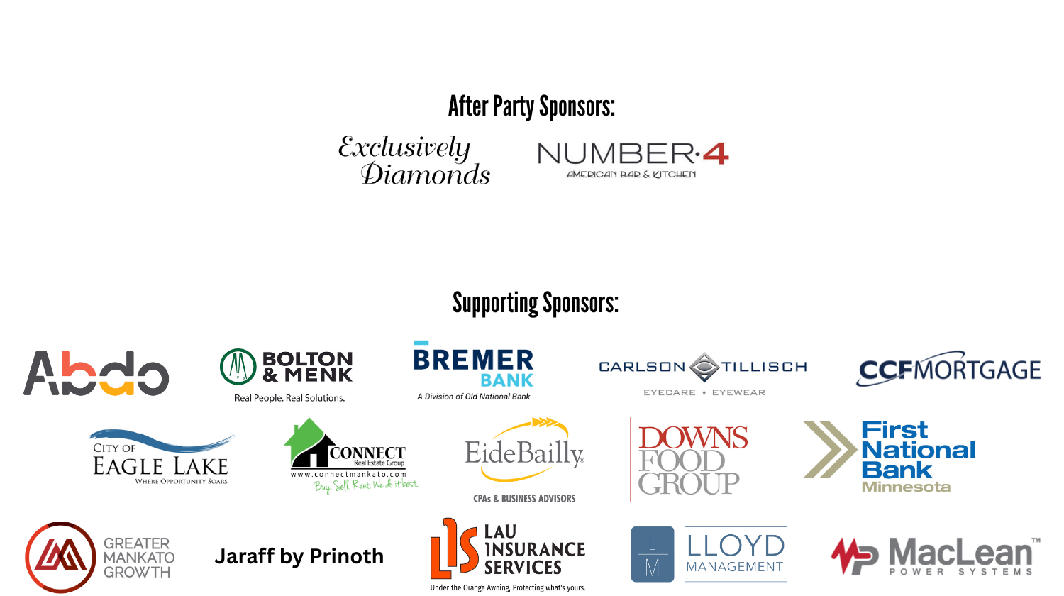 List of Sponsors for Women With Heart