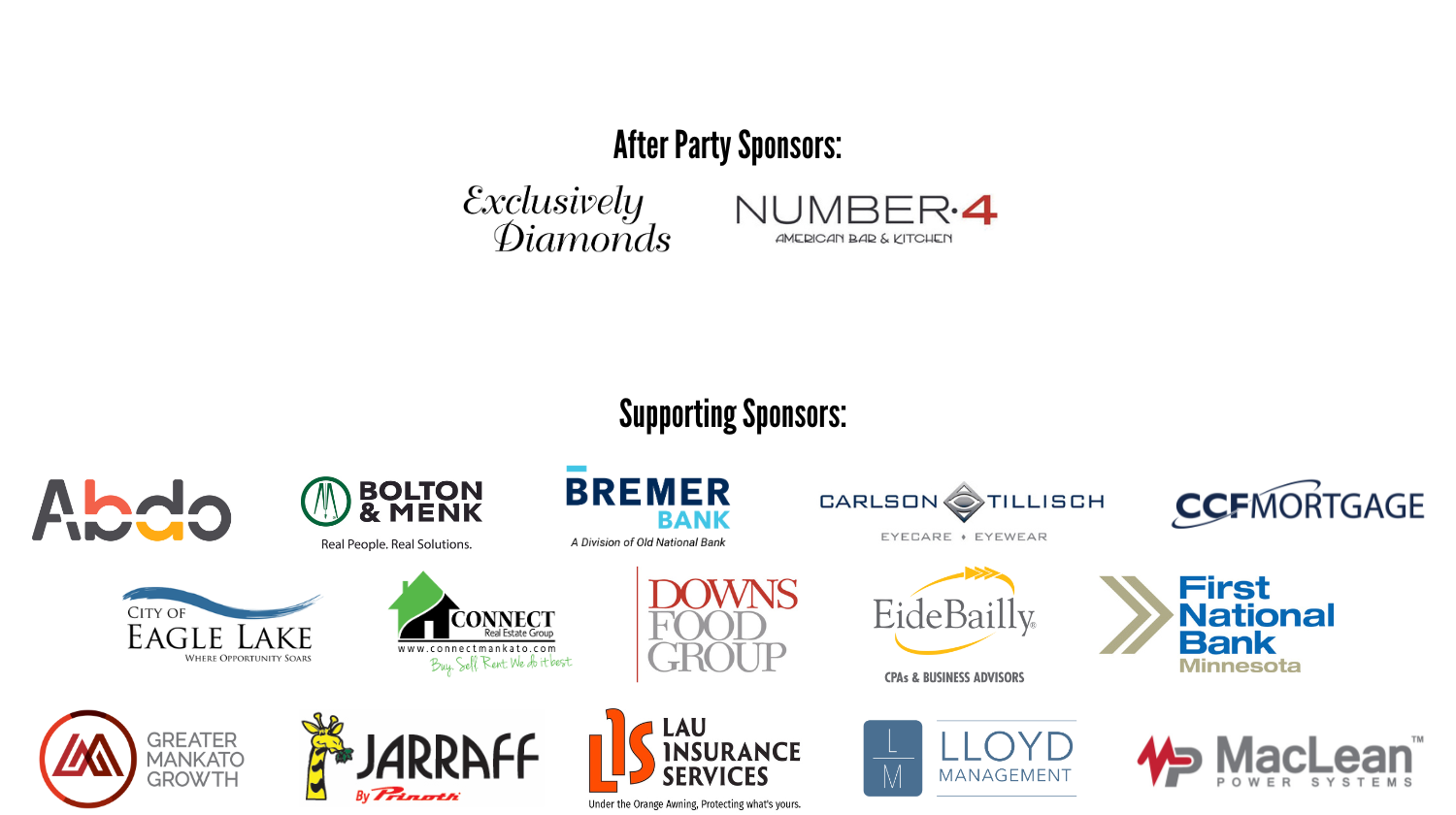List of Sponsors for Women With Heart