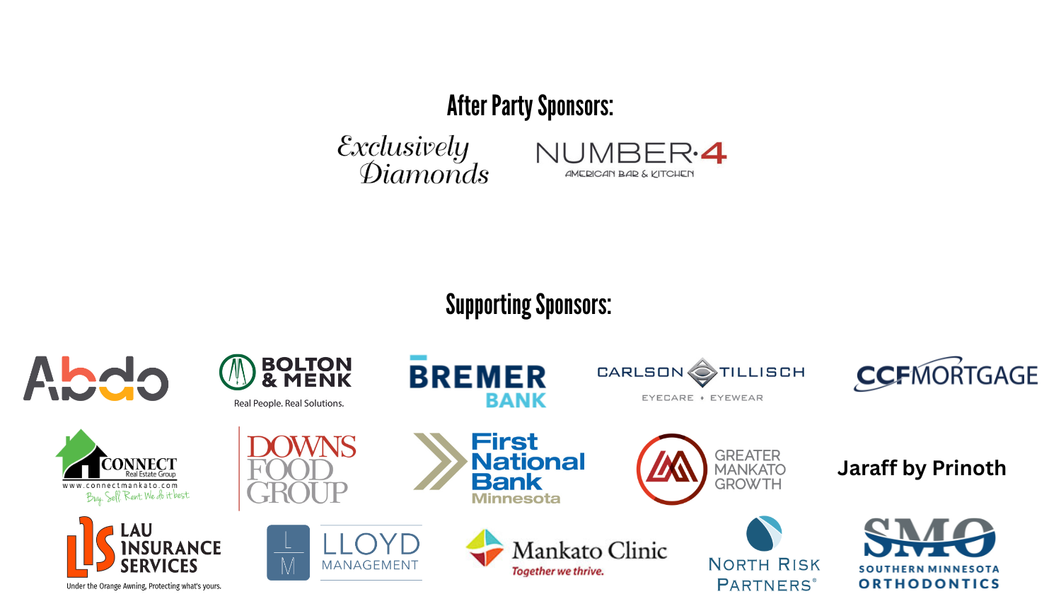 List of Sponsors for Women With Heart