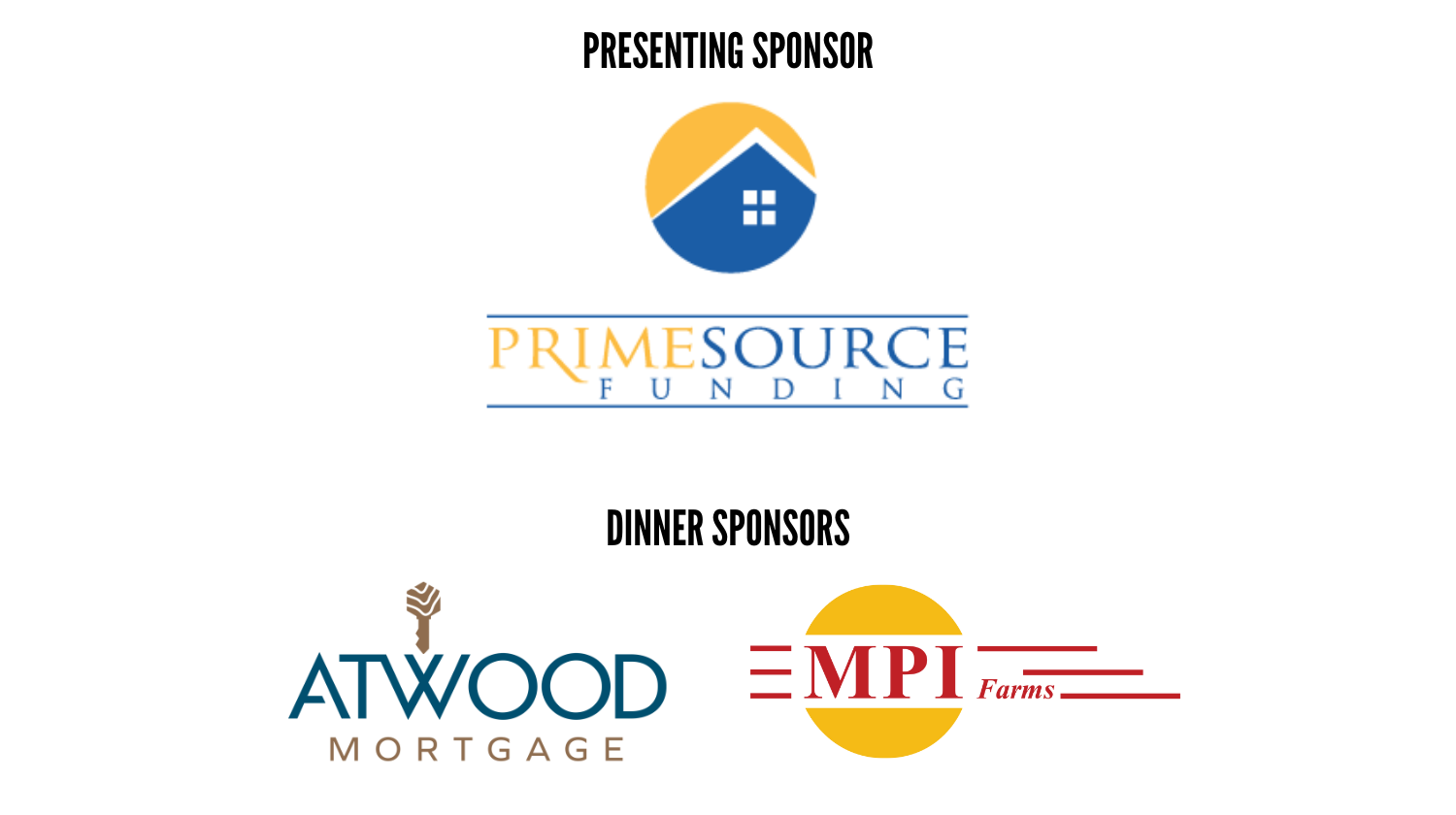 List of sponsors for the Fire & Ice Ball