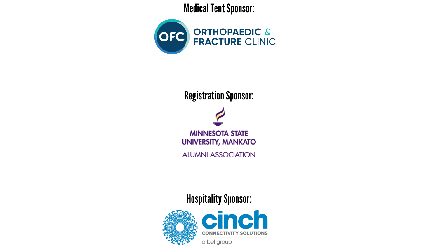 List of sponsors for Human Foosball