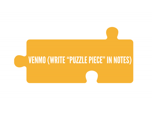 Venmo (write "puzzle piece" in notes)