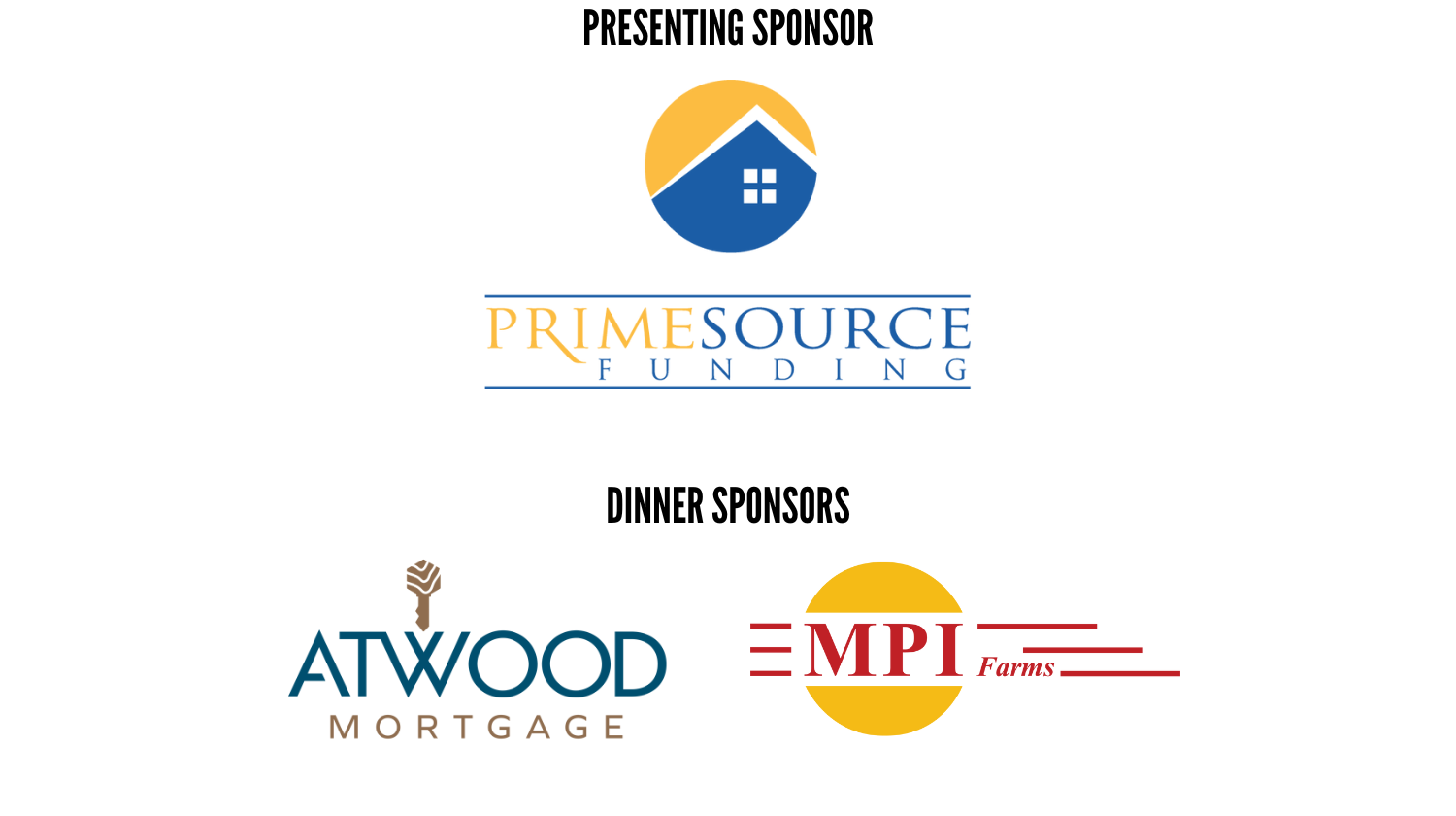 List of sponsors for the Fire & Ice Ball