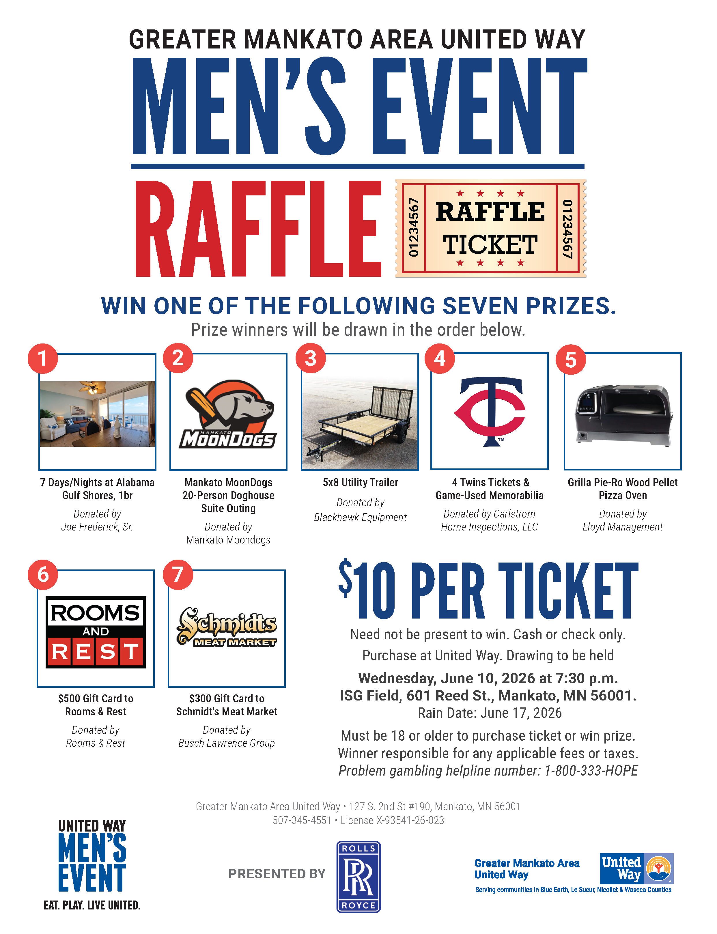 Men's Event Raffle Flyer
