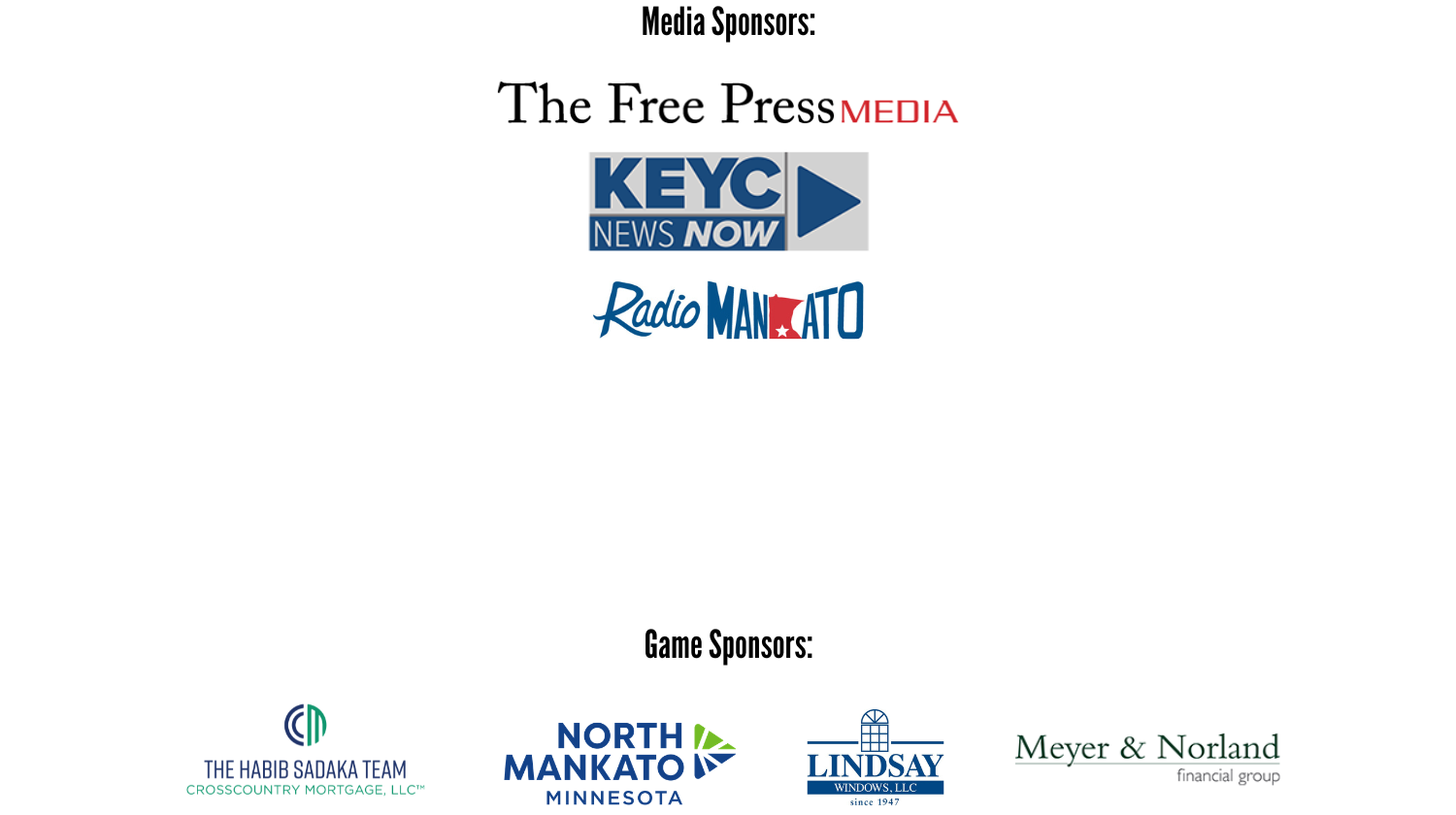 List of Sponsors for the Men's Event