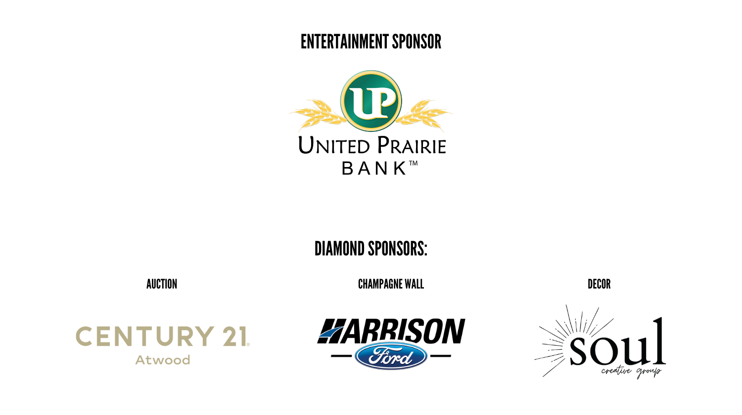 List of sponsors for the Fire & Ice Ball